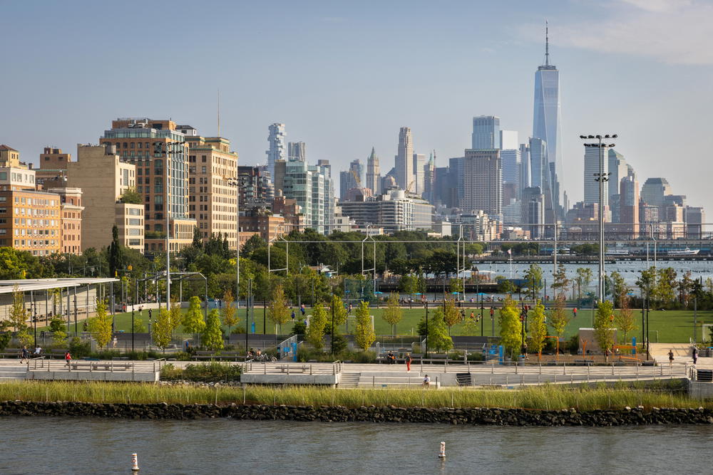 Gansevoort Peninsula field and skyline